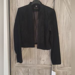Calvin Klein Faux Suede Cropped Jacket XL